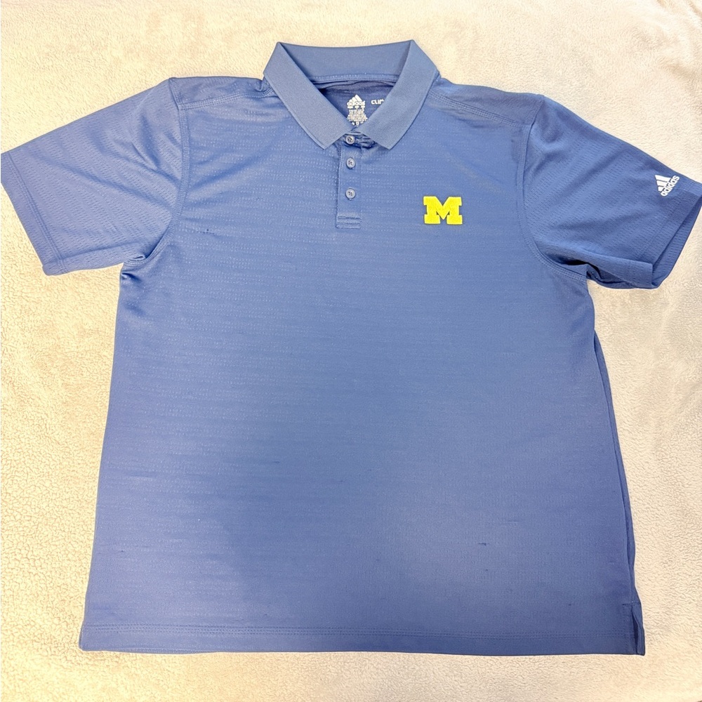Adidas Royal Blue Polo with Yellow Emblem